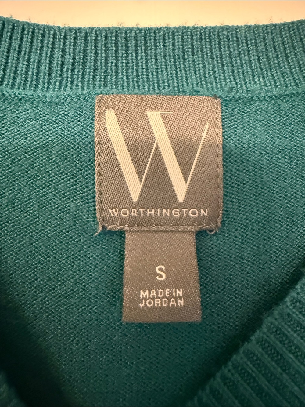 Worthington Teal Crew Neck Sweater